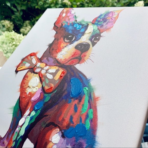 Other - 11x14 Boston Terrier Embellished Canvas Print
